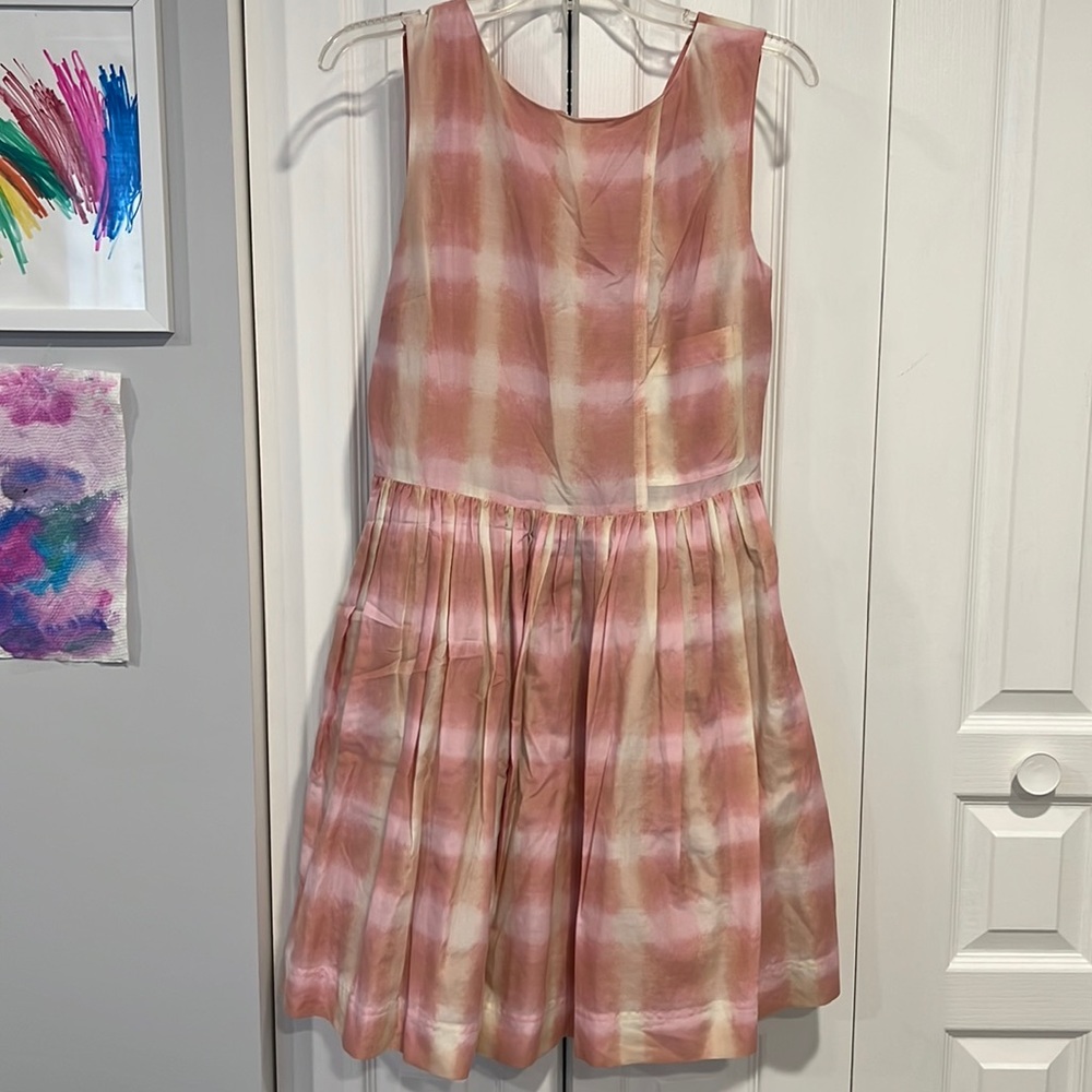 Marc by Marc Jacobs Dress - Cotton Silk Pink Check - Size 6
